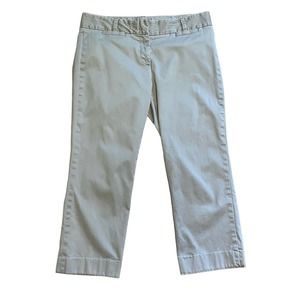 J Crew City Fit Tan Khaki Mid Rise Capri Pants 8